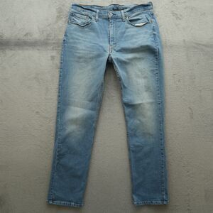 Levi's 514 Jeans Mens Size 36x34 Blue Straight Fit Stretch Denim Stone Wash